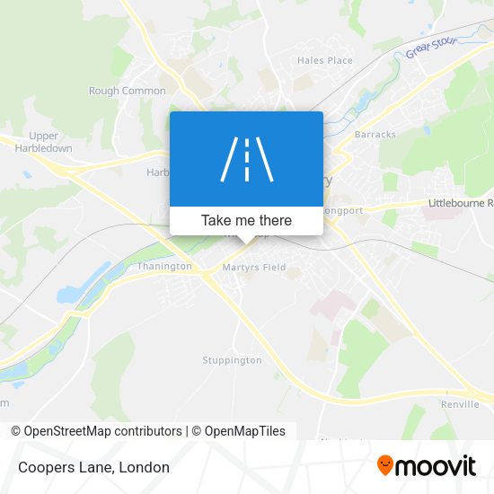 Coopers Lane map