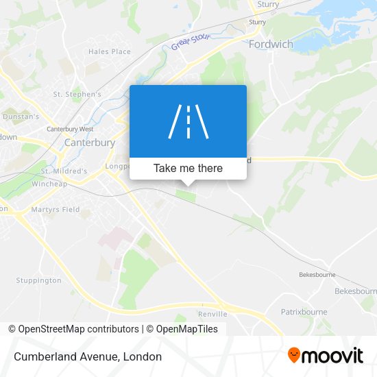 Cumberland Avenue map