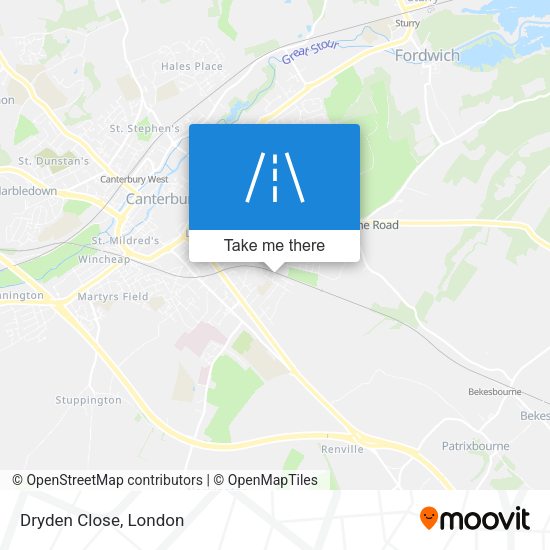 Dryden Close map