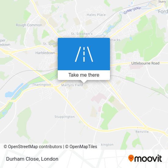 Durham Close map