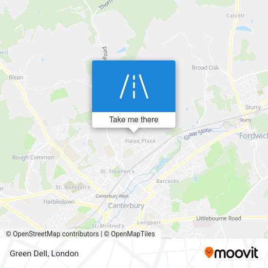 Green Dell map