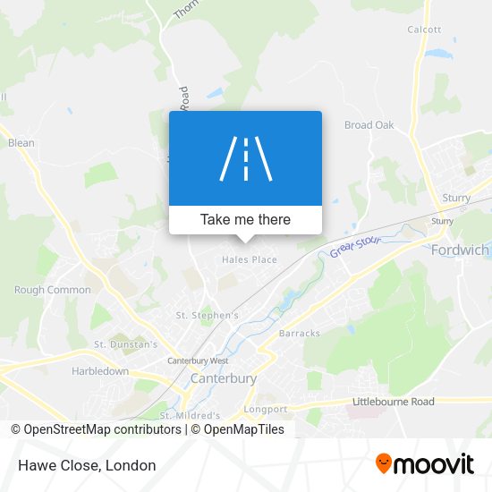Hawe Close map