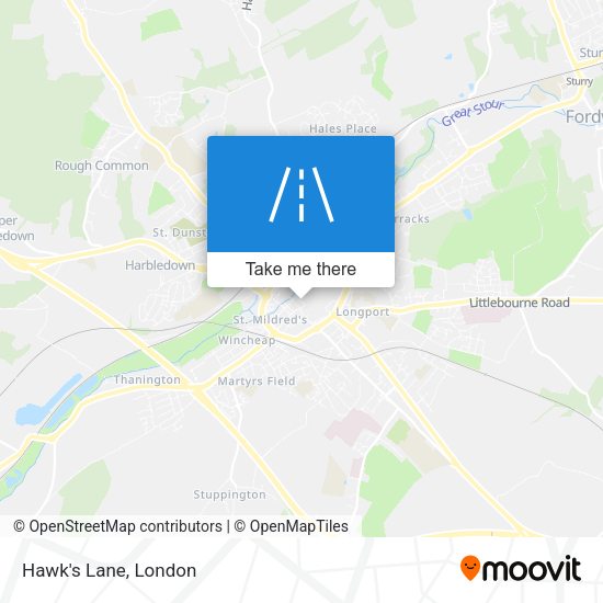 Hawk's Lane map