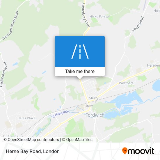 Herne Bay Road map
