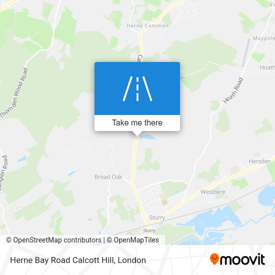 Herne Bay Road Calcott Hill map