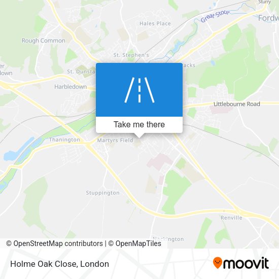 Holme Oak Close map