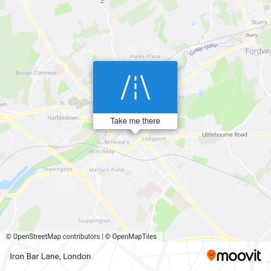 Iron Bar Lane map