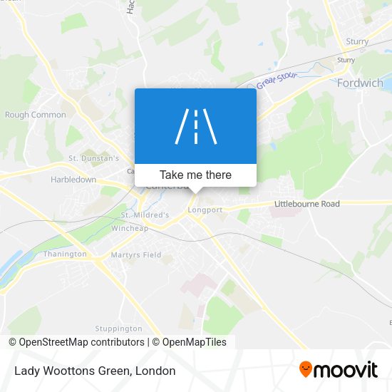 Lady Woottons Green map