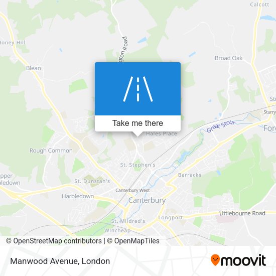 Manwood Avenue map