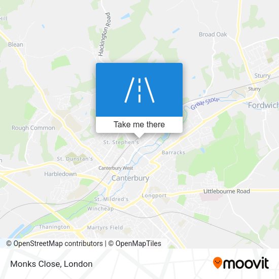 Monks Close map