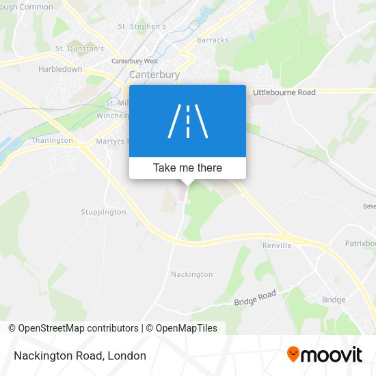 Nackington Road map