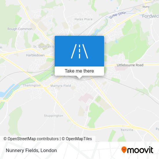 Nunnery Fields map