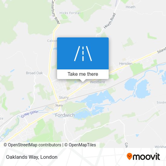 Oaklands Way map