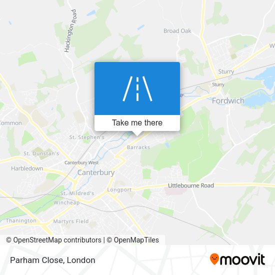 Parham Close map
