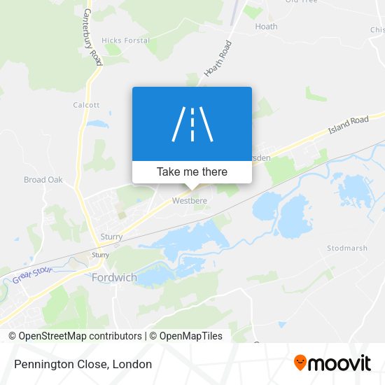 Pennington Close map