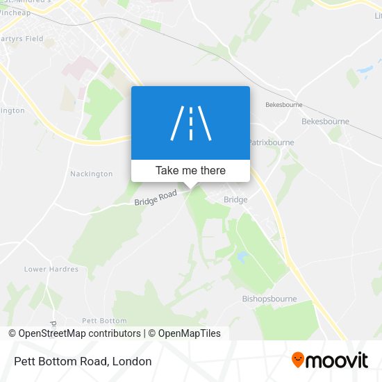 Pett Bottom Road map