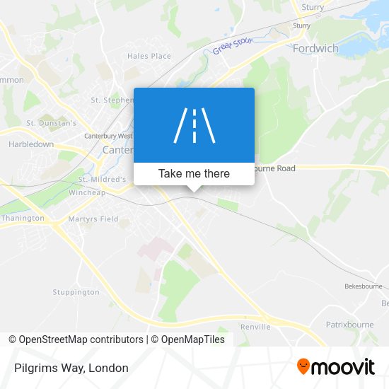 Pilgrims Way map
