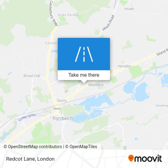 Redcot Lane map