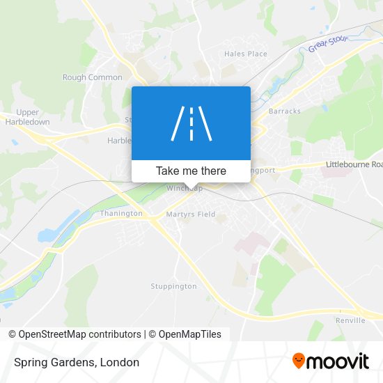 Spring Gardens map