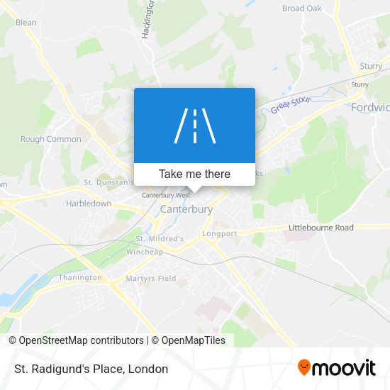 St. Radigund's Place map