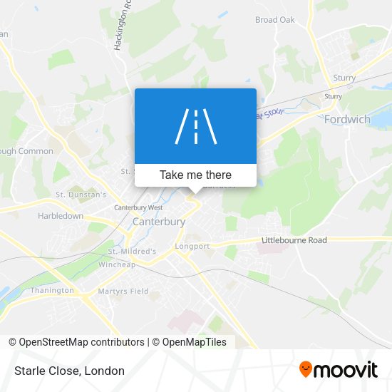Starle Close map