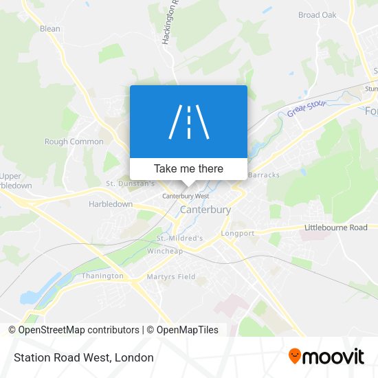 Station Road West map