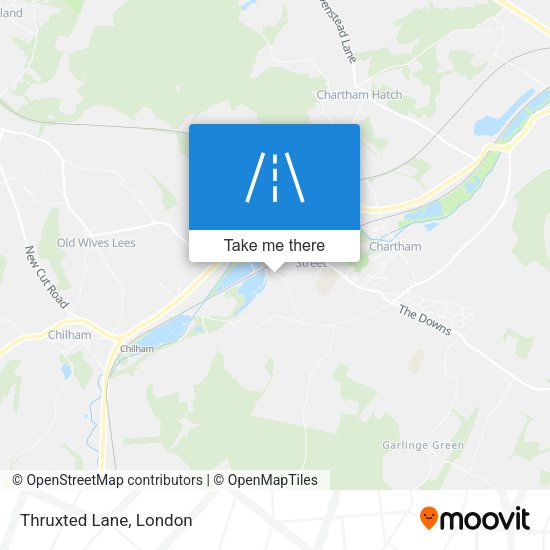 Thruxted Lane map