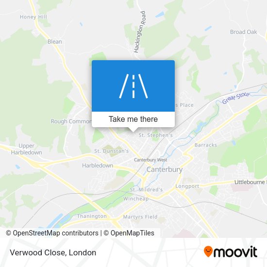 Verwood Close map