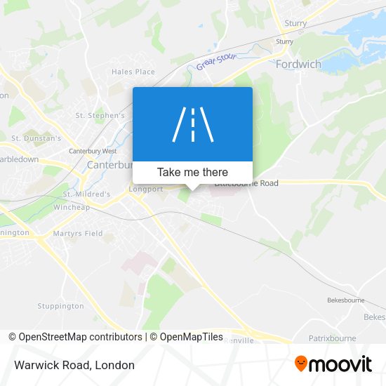Warwick Road map