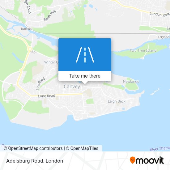 Adelsburg Road map