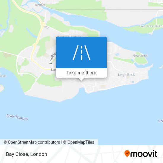Bay Close map