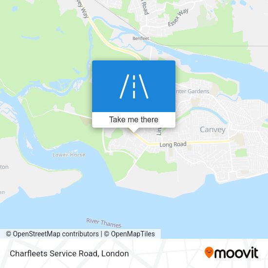 Charfleets Service Road map