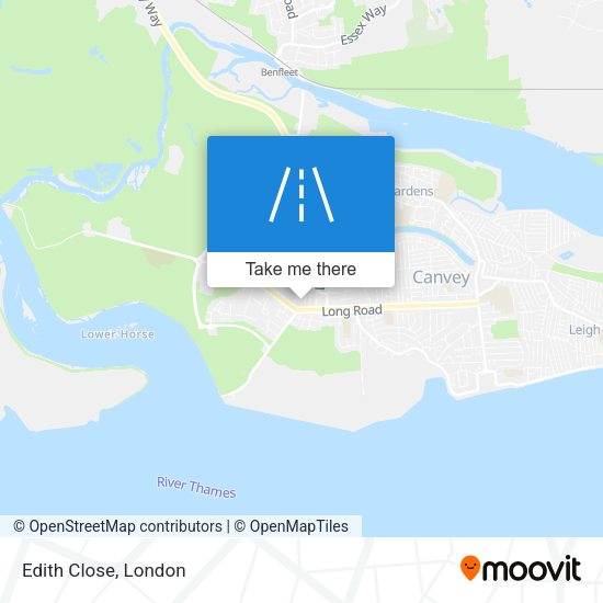 Edith Close map