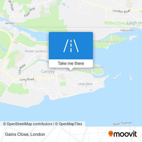 Gains Close map