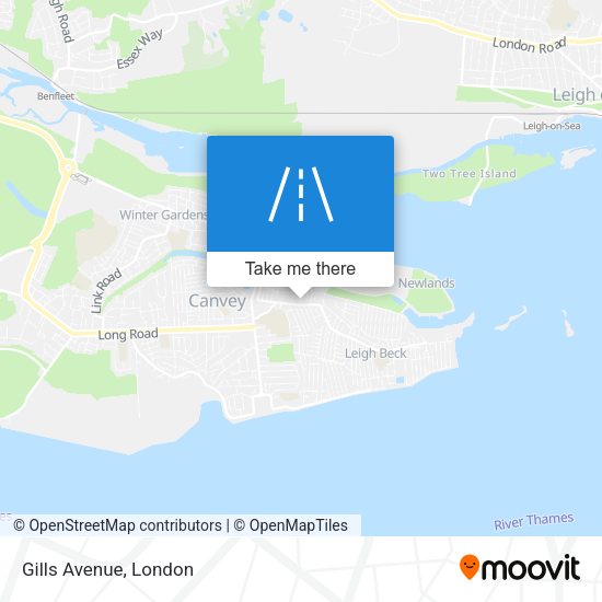 Gills Avenue map