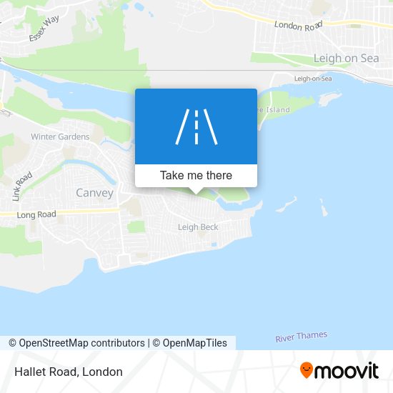 Hallet Road map