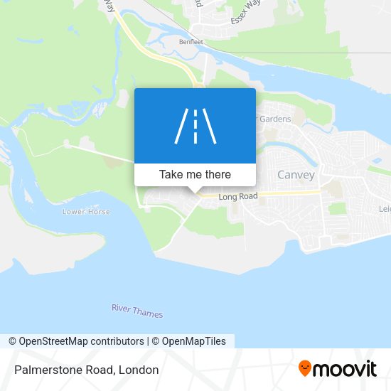 Palmerstone Road map