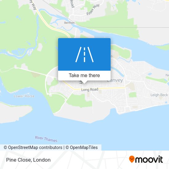 Pine Close map