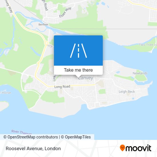 Roosevel Avenue map