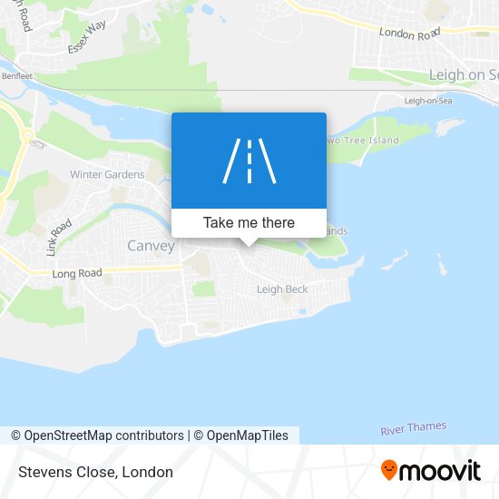 Stevens Close map