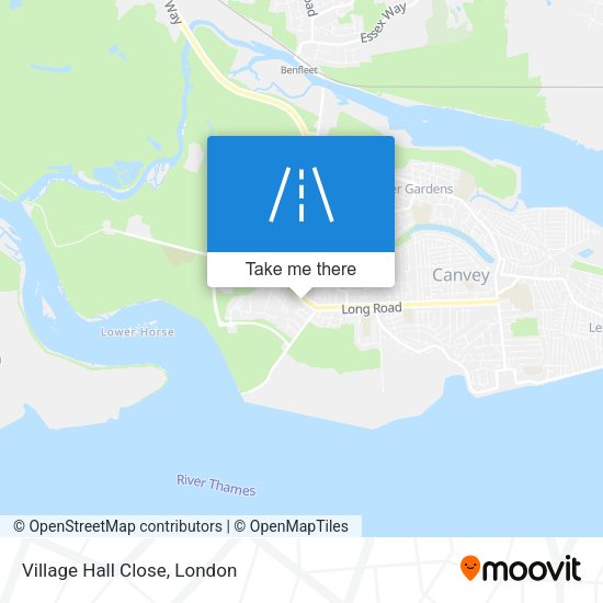 Village Hall Close map