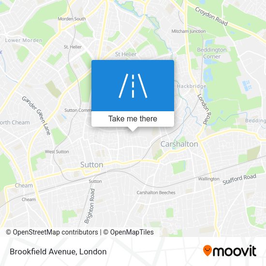 Brookfield Avenue map