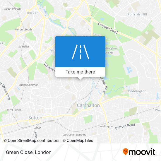 Green Close map