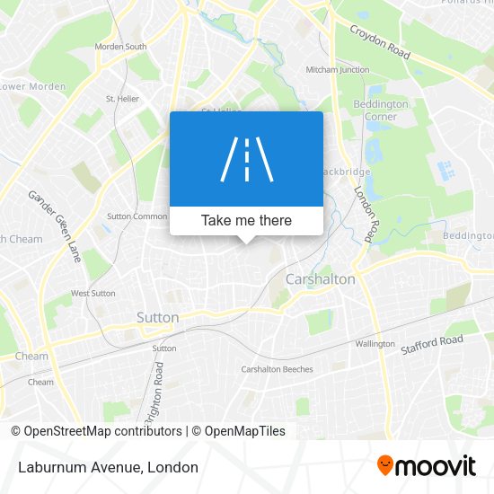 Laburnum Avenue map