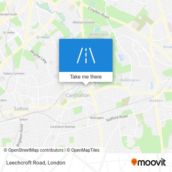 Leechcroft Road map