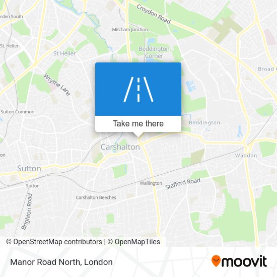 Manor Road North map