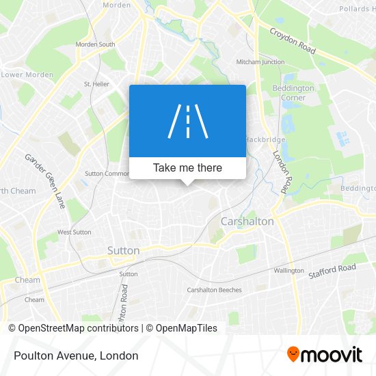 Poulton Avenue map