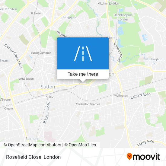 Rosefield Close map