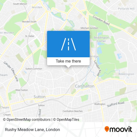 Rushy Meadow Lane map