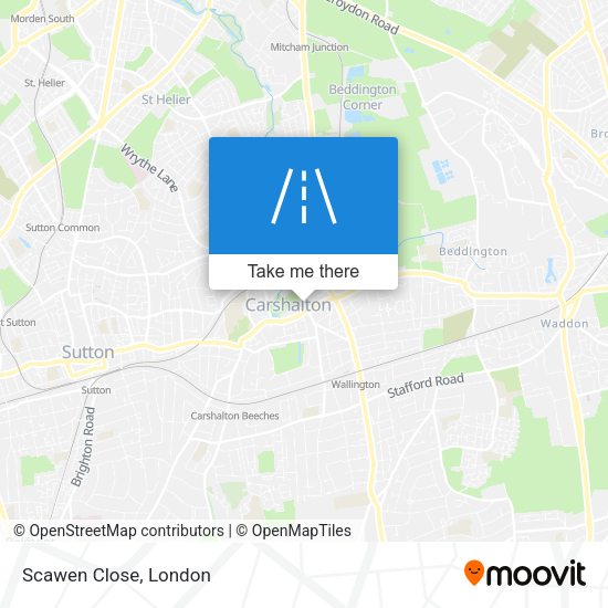 Scawen Close map
